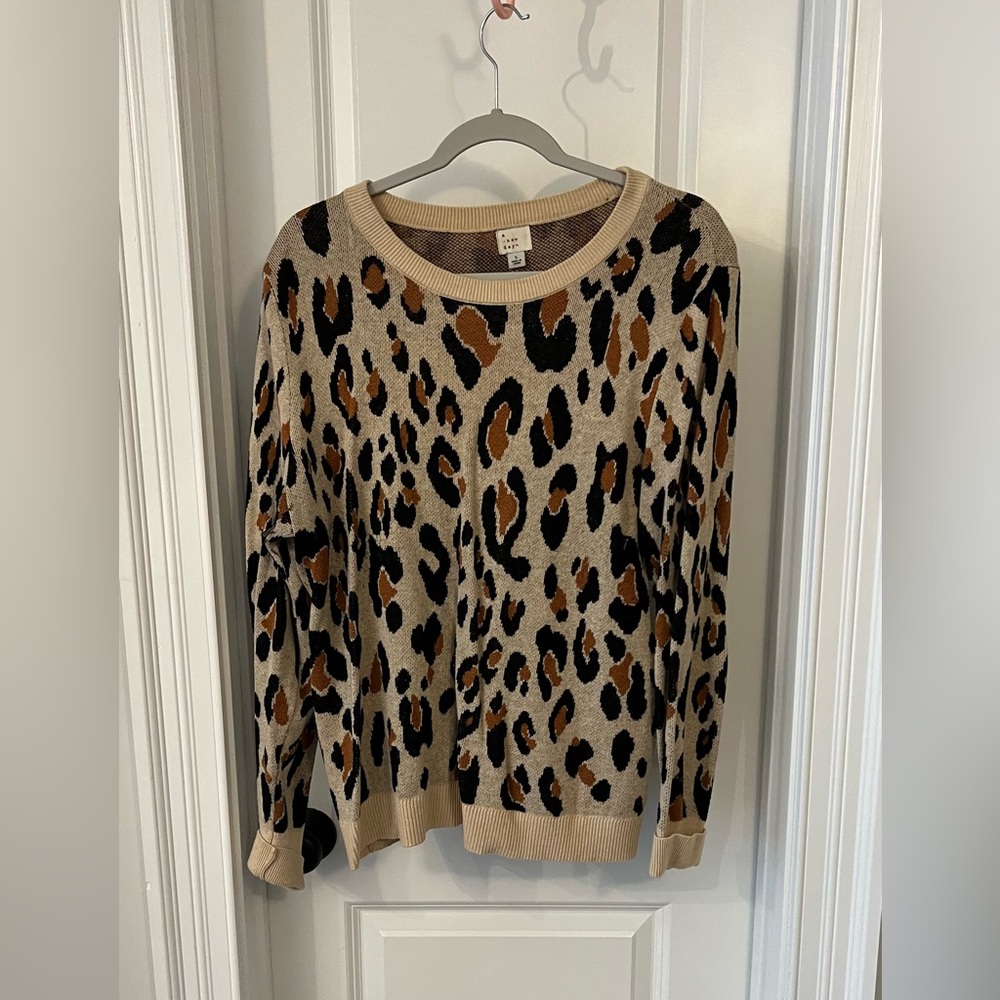 A New Day Animal Print Knit Top